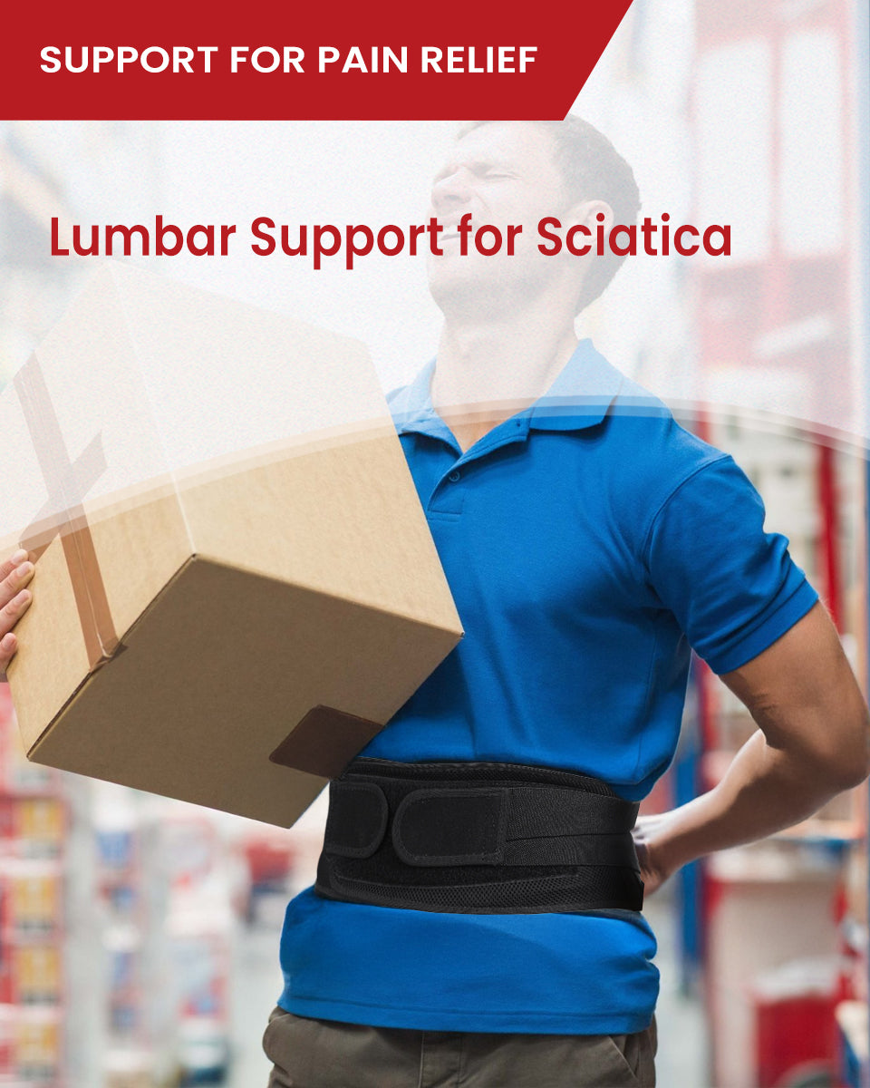 Back Brace Adjustable for Lower Back Pain Relief B05
