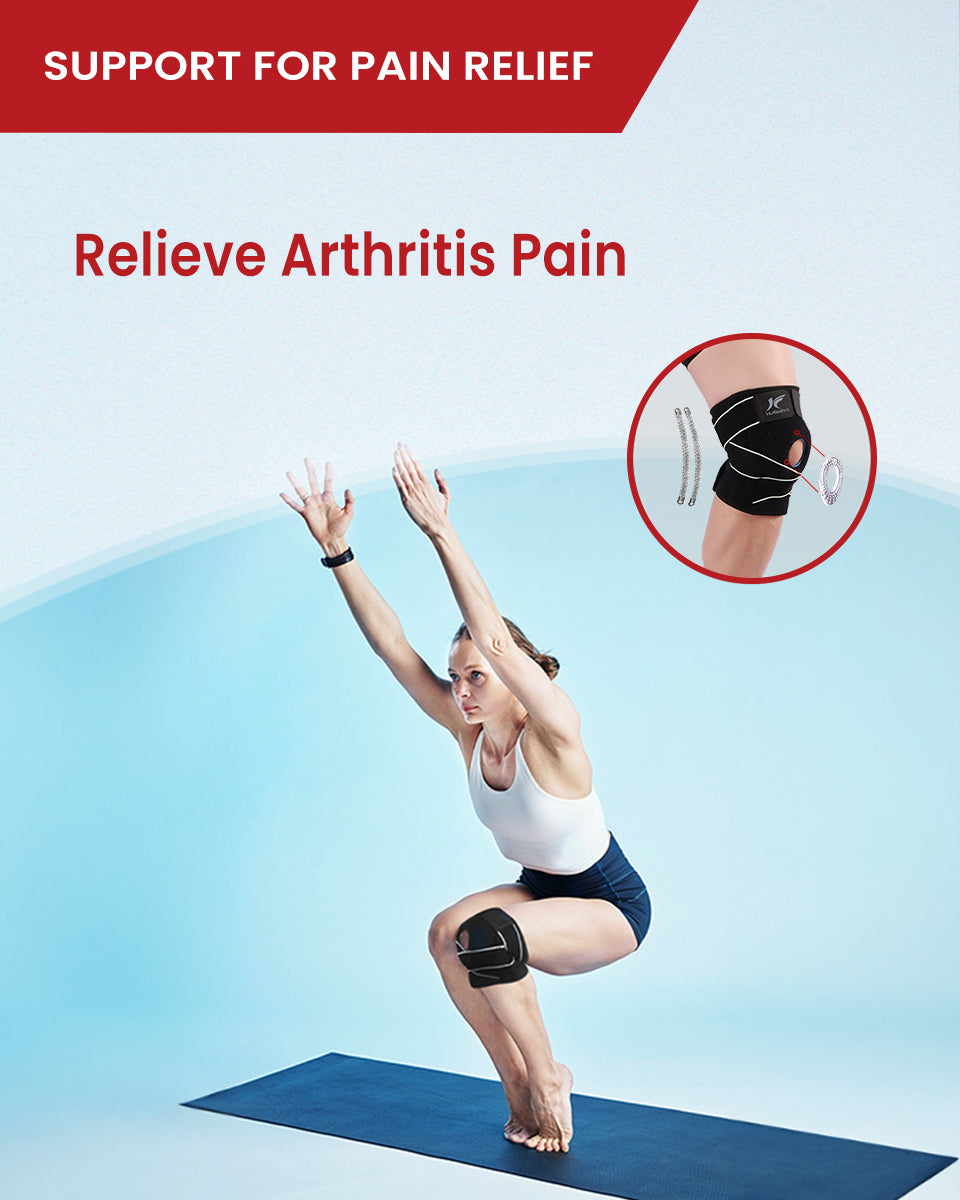 Knee Brace with Patella Gel Pad & Side Stabilizers K02