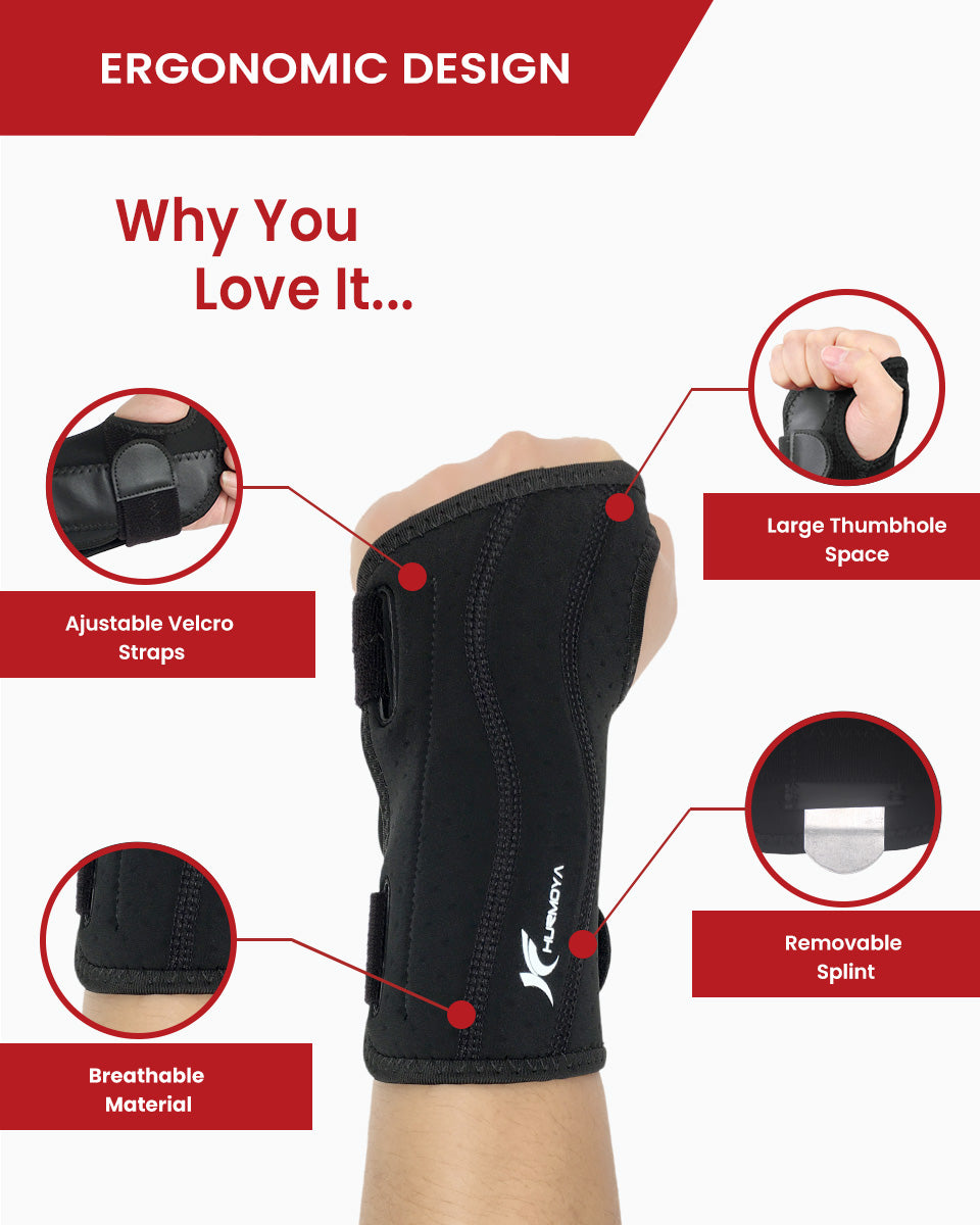 Wrist Brace for Carpal Tunnel Relief Compression Sleeve Immobilizer W02